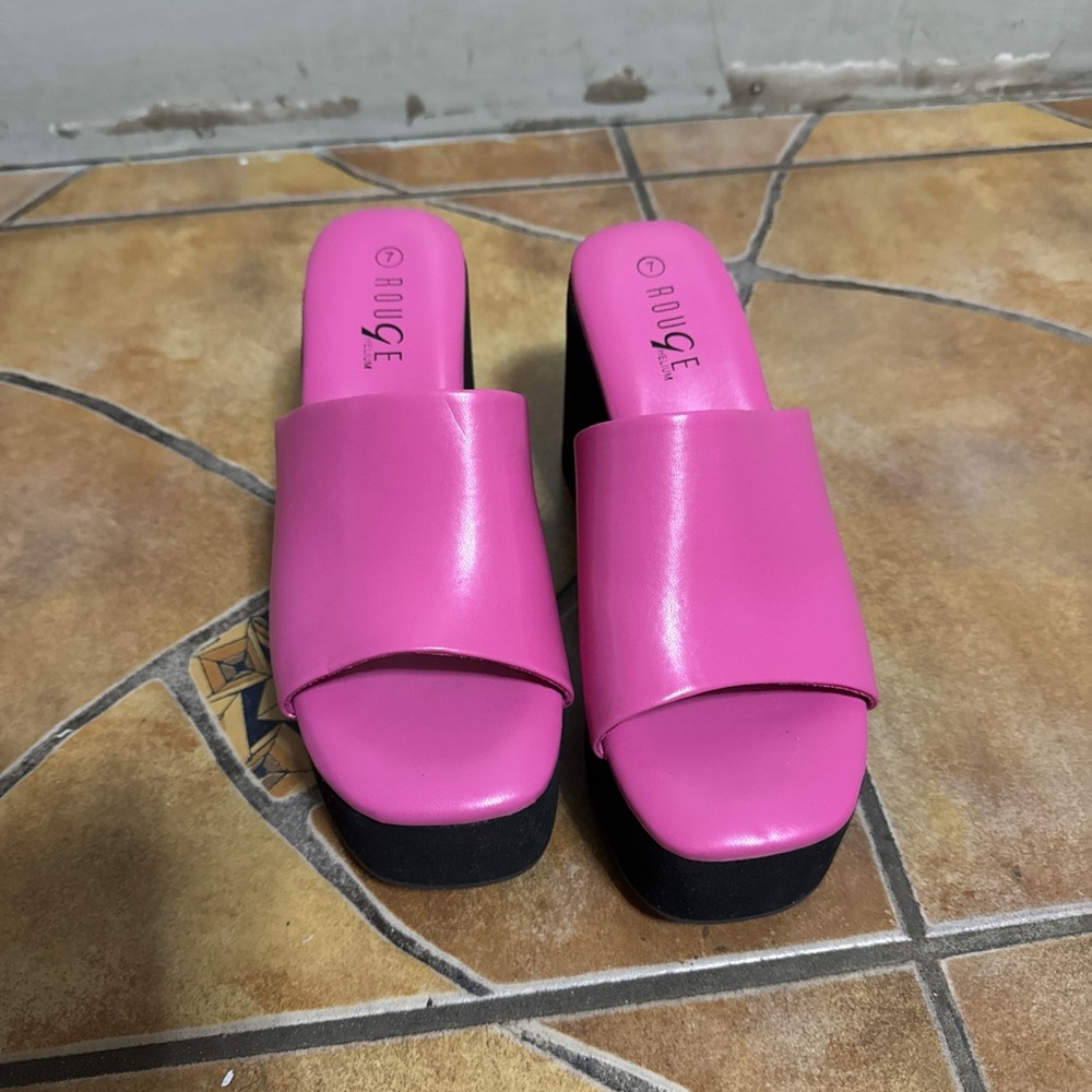 Women's Pink Slide platform Sandals